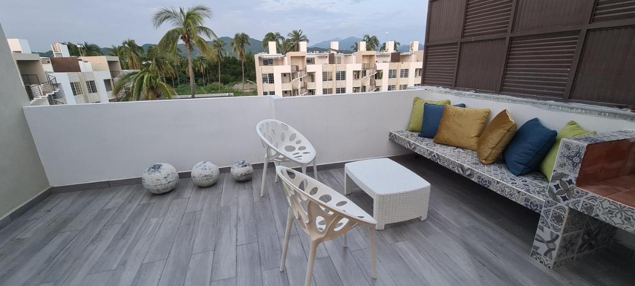 Moderno Depa Con Terraza Y Vista Extraordinaria Lejlighed Manzanillo Eksteriør billede